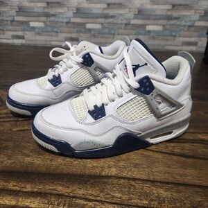 Jordan Navy and White Sneakers